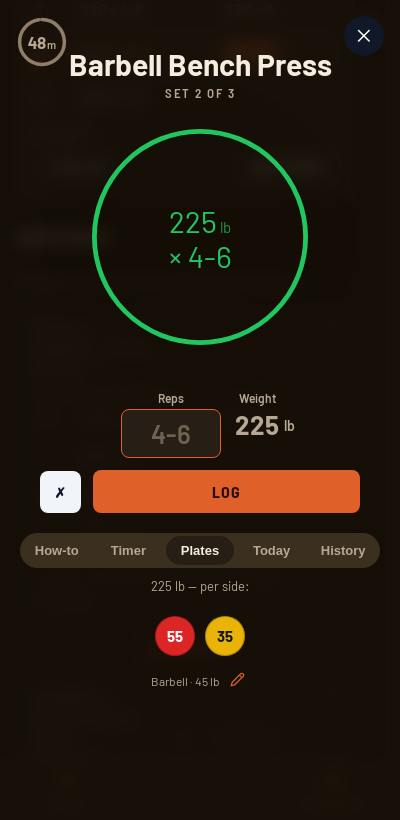 Iron Forge rest timer and plate calculator during Bigger Leaner Stronger