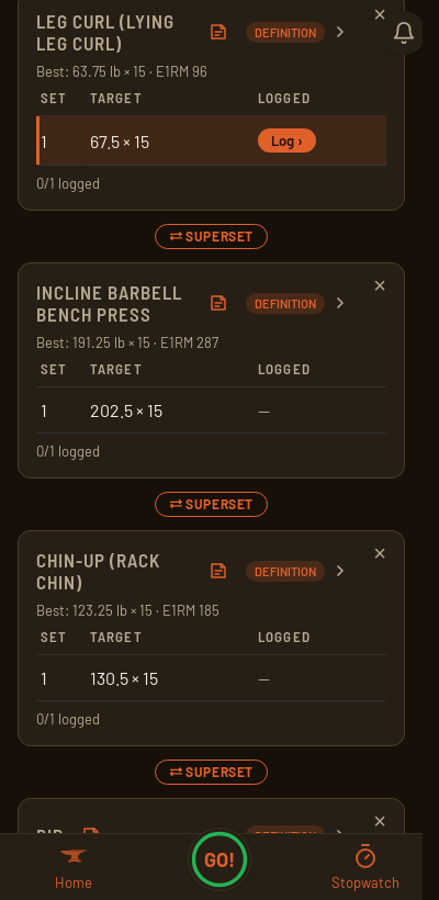 A Hypertrophy-Specific Training workout in Iron Forge