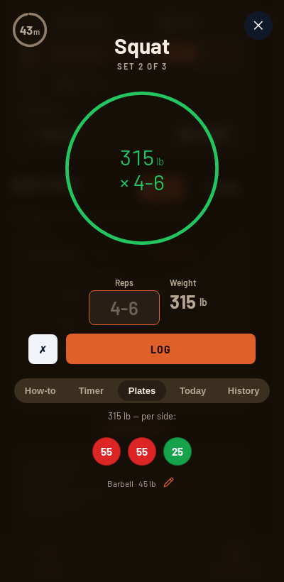 Iron Forge rest timer and plate calculator during Max-OT — Maximum Overload Training