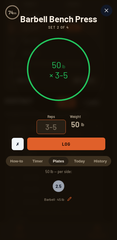 Iron Forge rest timer and plate calculator during PHUL