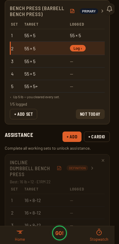 A Push / Pull / Legs workout in Iron Forge