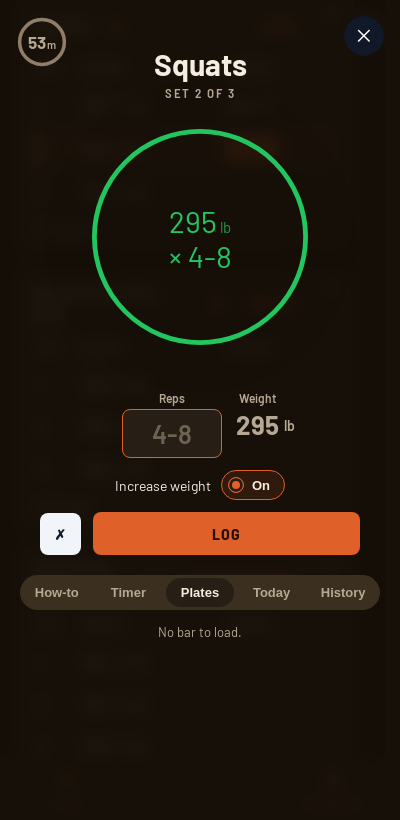 Iron Forge rest timer and plate calculator during Start Bodyweight Basic Routine