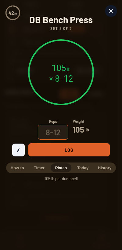 Iron Forge rest timer and plate calculator during Starting Out
