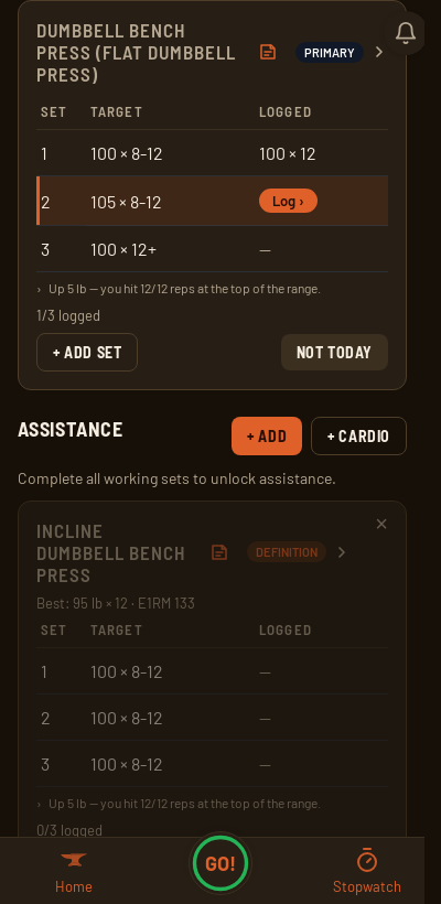 A Starting Out workout in Iron Forge