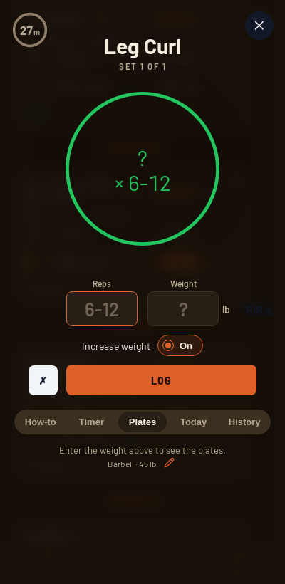Iron Forge rest timer and plate calculator during Strength Training for Seniors